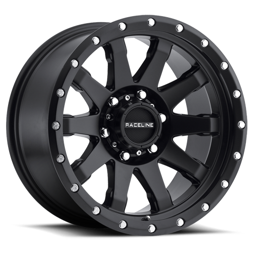 Aluminum 17x8.5 Clutch 934B Black Raceline Wheels-2