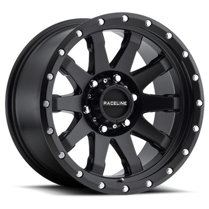 Aluminum 17x8.5 Clutch 934B Black Raceline Wheels-1