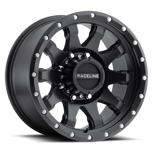 Aluminum 17x8.5 Clutch 934B Black Raceline Wheels
