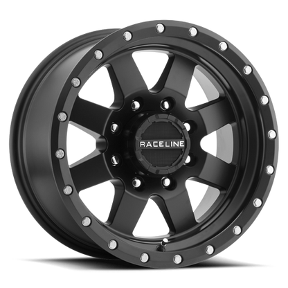 Aluminum 20x9 Defender 935B Satin Black Raceline Wheels-1