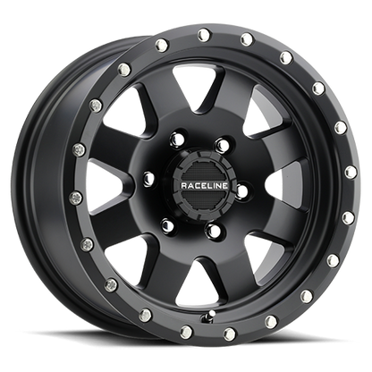Aluminum 16x8 Defender 935B Satin Black Raceline Wheels-1