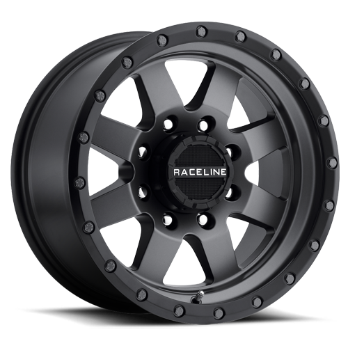 Aluminum 20x9 Defender 935G Gunmetal Gray Raceline Wheels-1