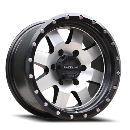 Aluminum 20x9 Defender 935M Black Machined Face Raceline Wheels-2