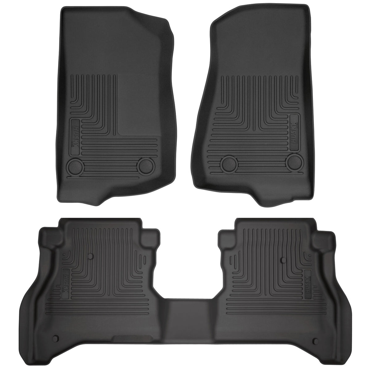 Weatherbeater Front & 2nd Seat Floor For 2020-2024 Jeep Gladiator Husky Liners