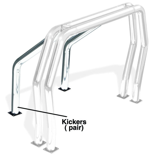 Bed Bar Component Pair of Kickers (Behind Wheel Wells) Chrome 1979-1993 Toyota Pickup 1981-1995 Isuzu Pickup 1982-1990 GMC S15 1983-2011 Ford Ranger Go Rhino