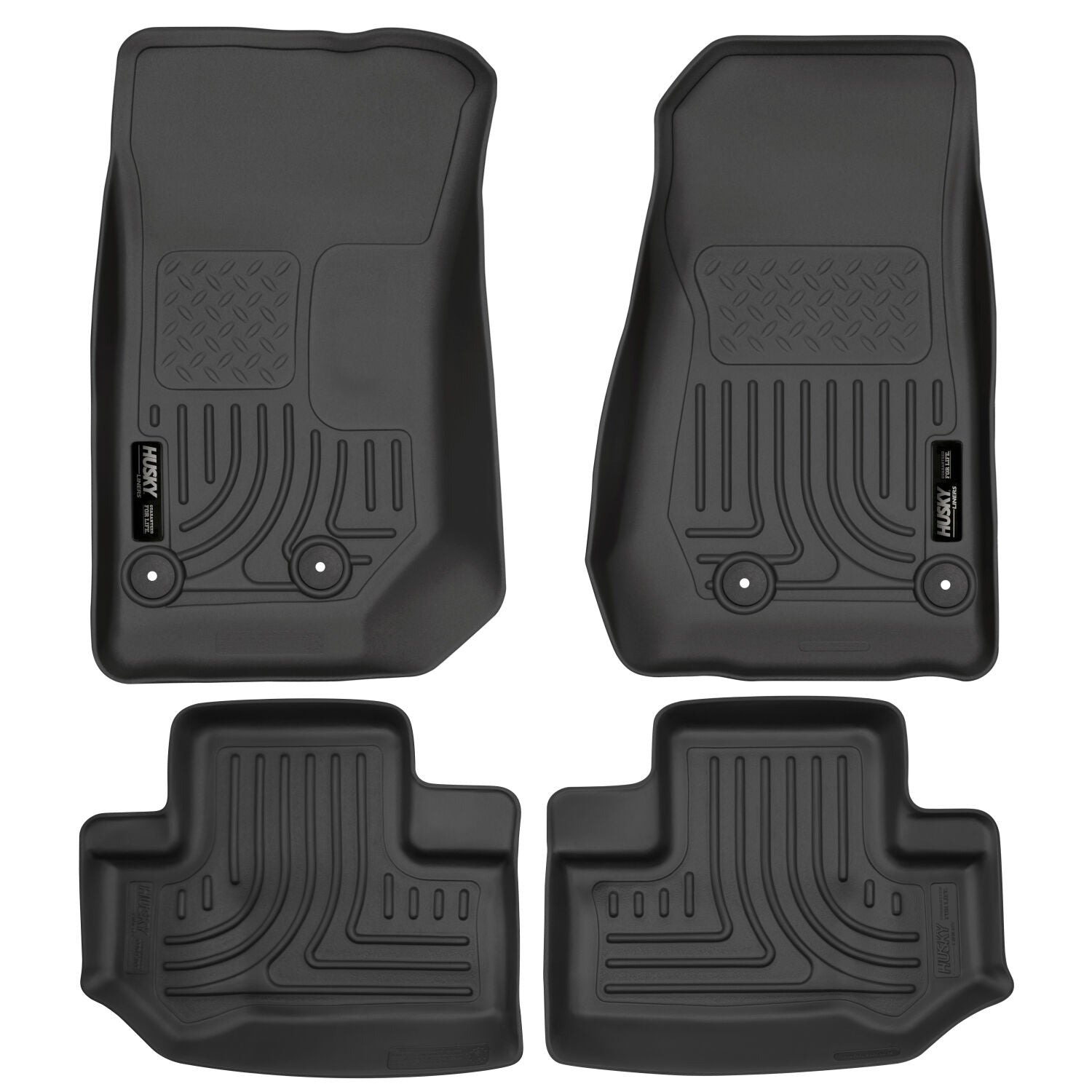 Weatherbeater Front & 2nd Seat Floor For 2011-2018 Jeep Wrangler JK Husky Liners