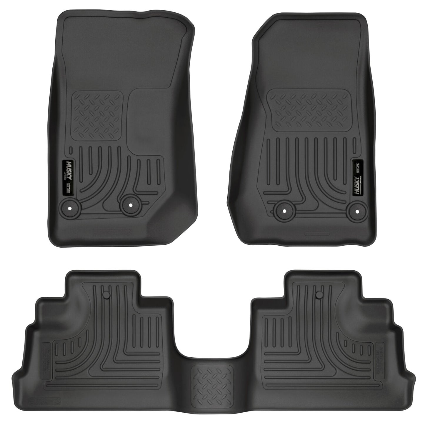 Weatherbeater Front & 2nd Seat Floor For 2007-2018 Jeep Wrangler JK 4 Door Husky Liners