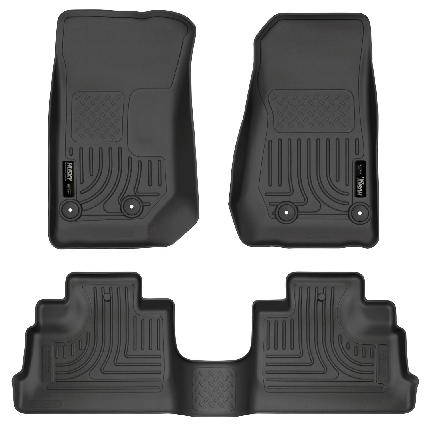 Weatherbeater Front & 2nd Seat Floor For 2007-2018 Jeep Wrangler JK 4 Door Husky Liners