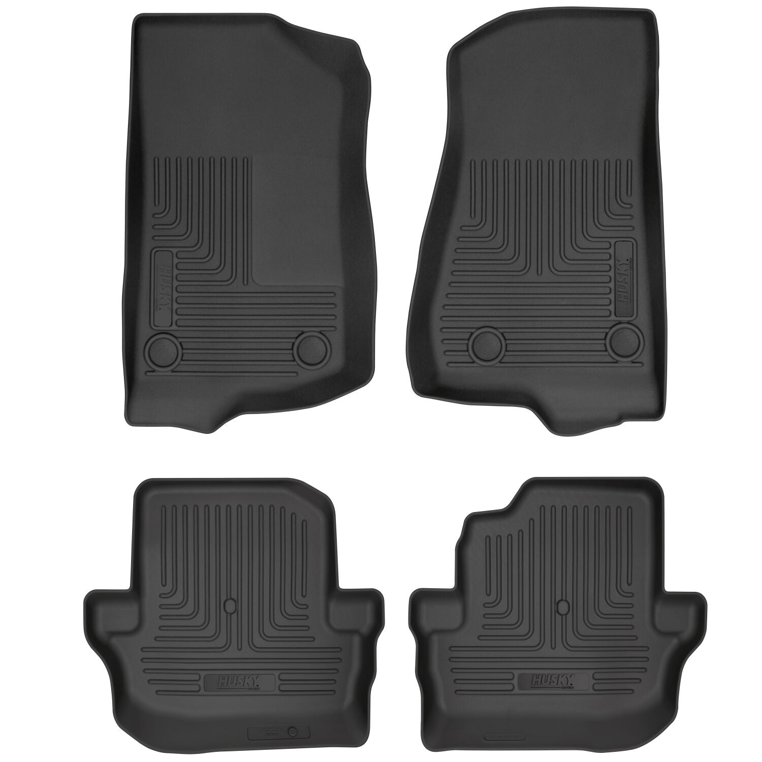 Weatherbeater Front & 2nd Seat Floor For 18-Present Jeep Wrangler JL 4 Does Not Fit 4XE models Husky Liners