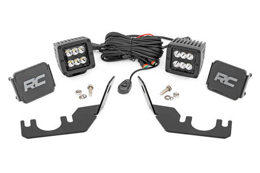 LED Light Rear Mount 2 Inch Black Pair Spot Kawasaki Teryx 4 1000/Teryx 800 Rough Country