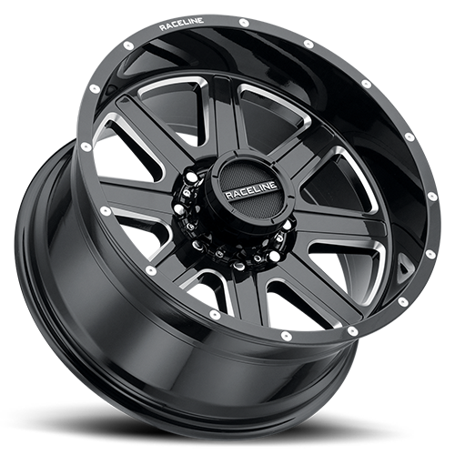 Raceline Wheels Aluminum Wheels 17x9 Hostage 940M Gloss Black Milled Raceline Wheels