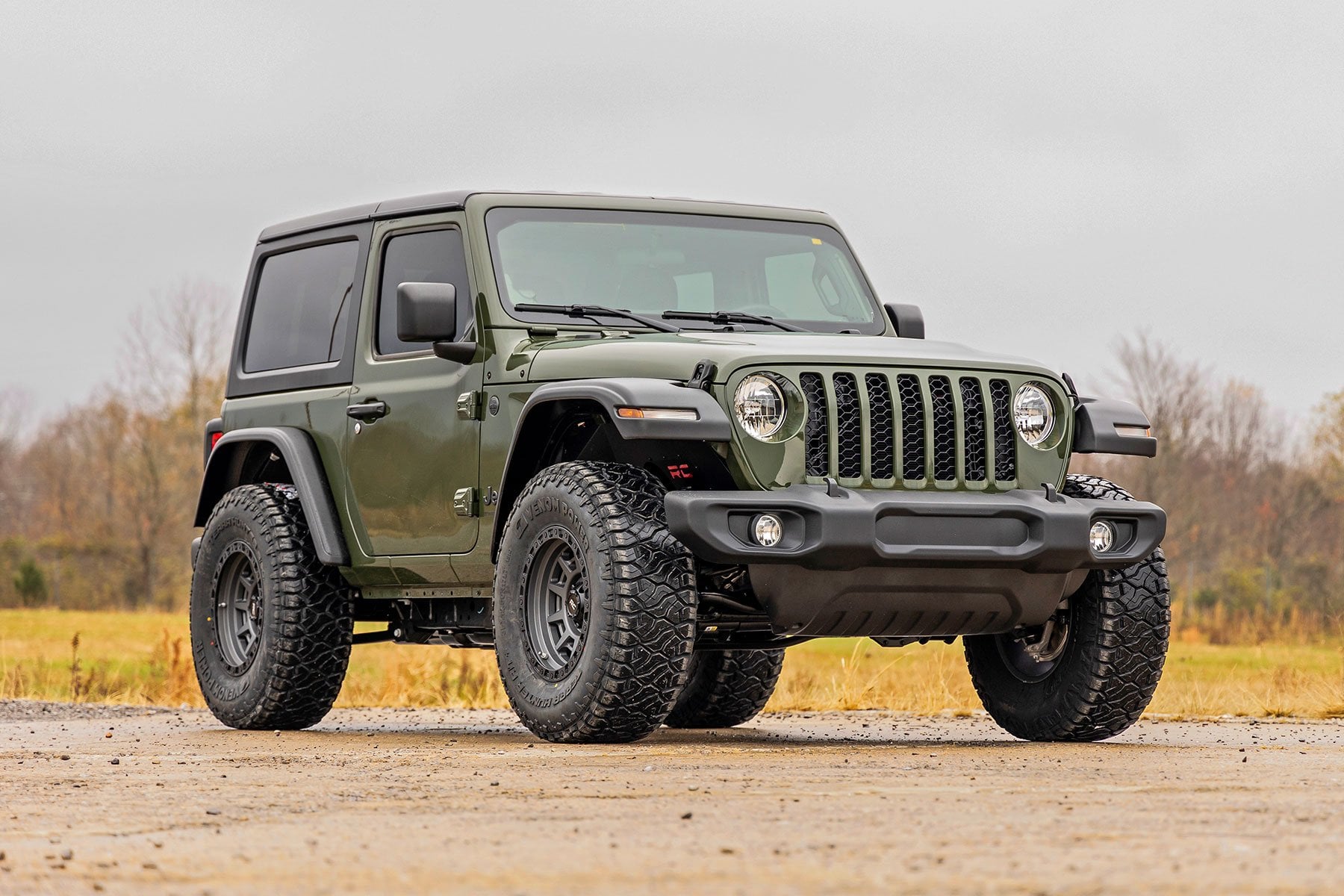 3.5 Inch Lift Kit C/A Drop Front D/S Jeep Wrangler JL 4WD (2024-2026) Rough Country-3