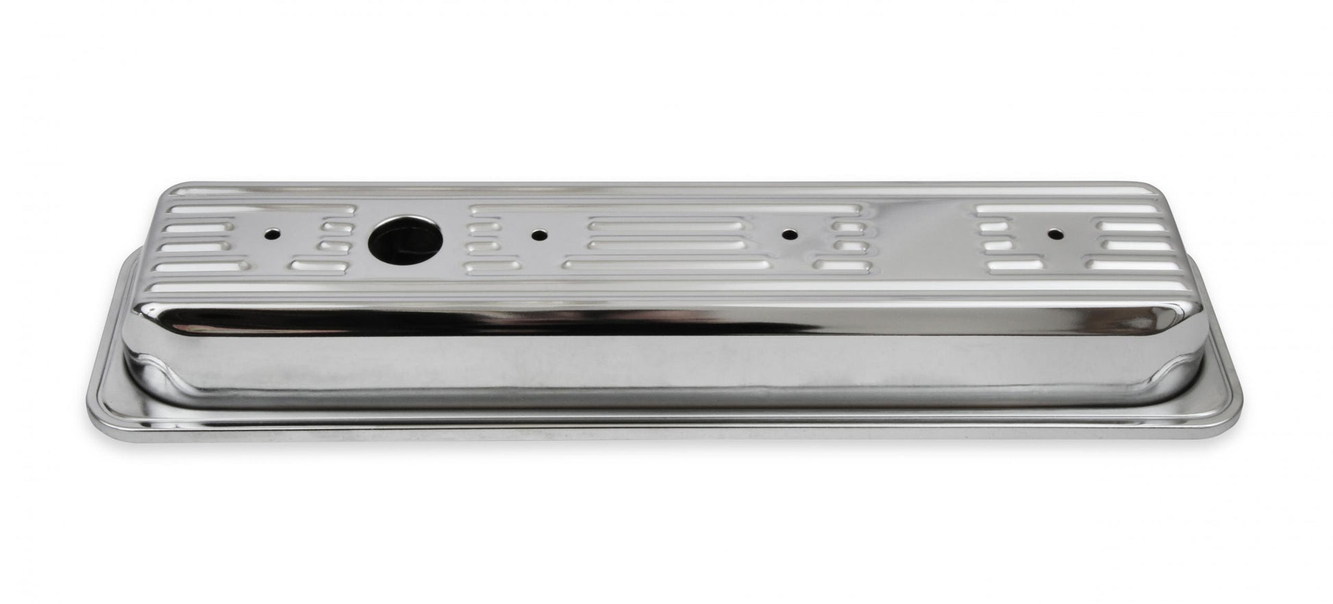 Chrome Valve Covers Finned Fits 1987-2002 Chevrolet 305-350 Gen I Small Block Mr Gasket-4