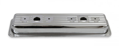 Chrome Valve Covers Finned Fits 1987-2002 Chevrolet 305-350 Gen I Small Block Mr Gasket-5