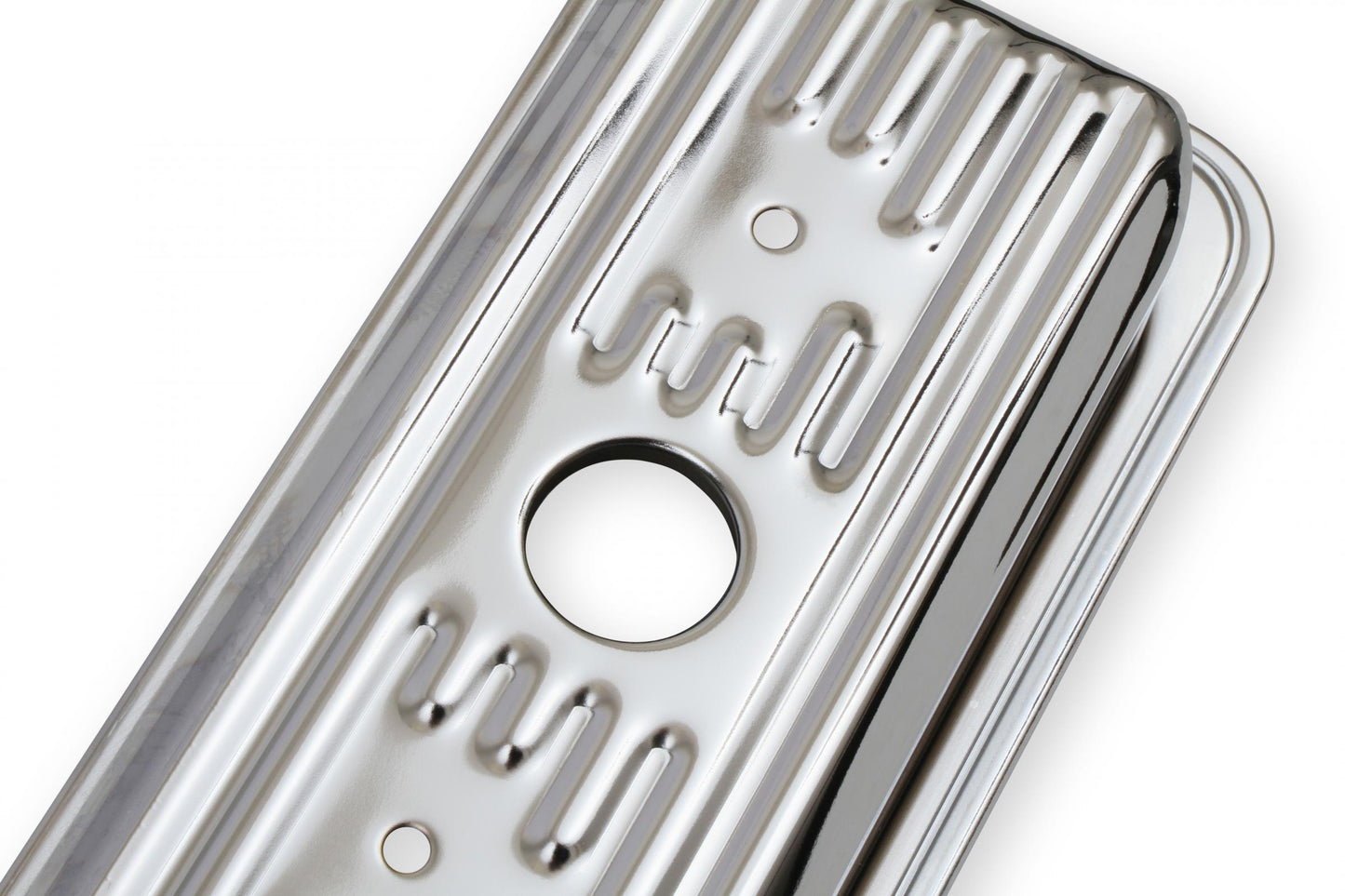Chrome Valve Covers Finned Fits 1987-2002 Chevrolet 305-350 Gen I Small Block Mr Gasket-9