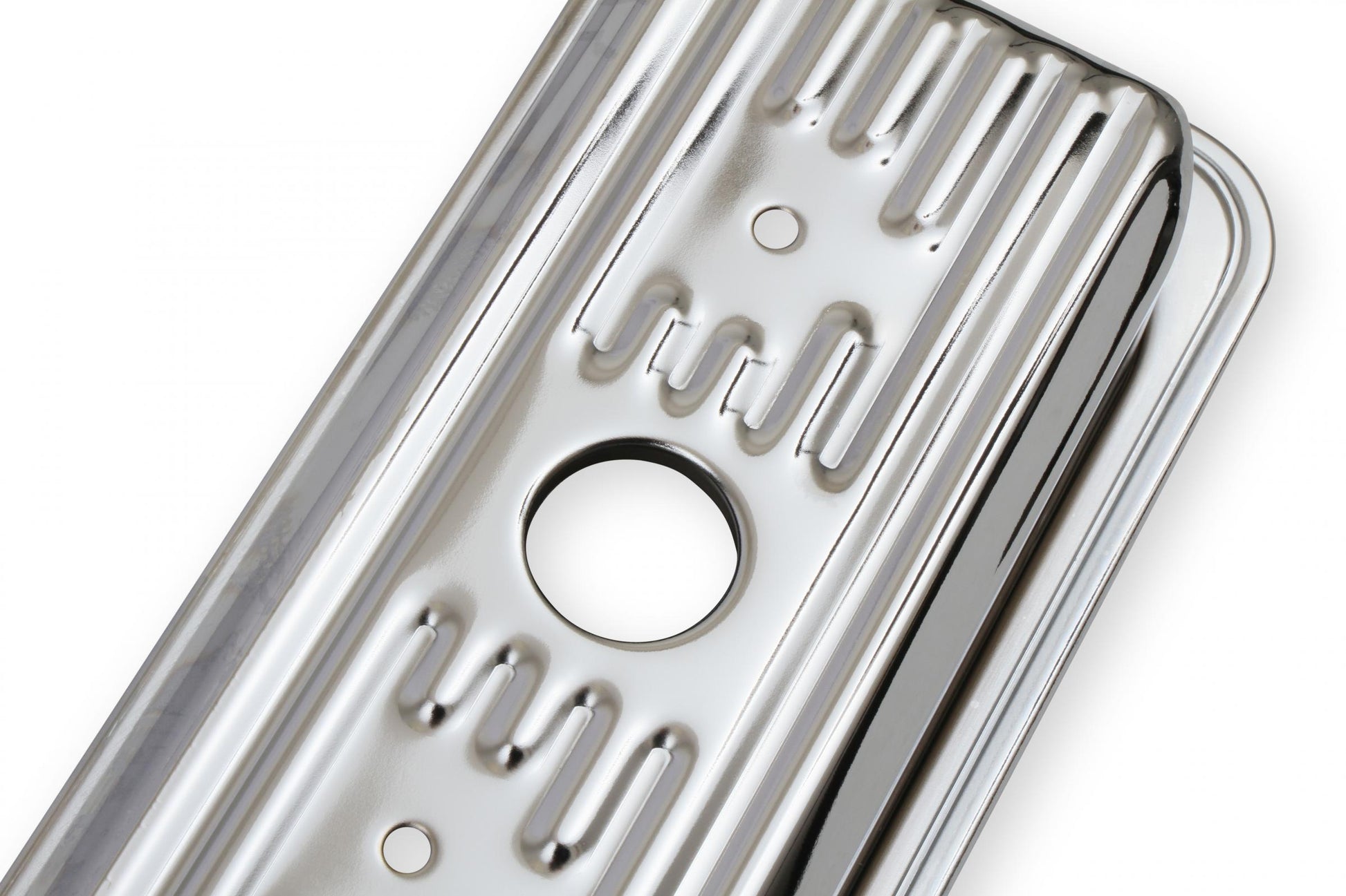 Chrome Valve Covers Finned Fits 1987-2002 Chevrolet 305-350 Gen I Small Block Mr Gasket-9