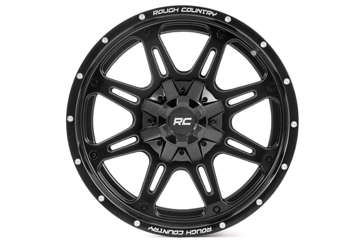 94 Series Wheel One-Piece Matte Black 20x9 6x5.5/6x135 0mm Rough Country-1