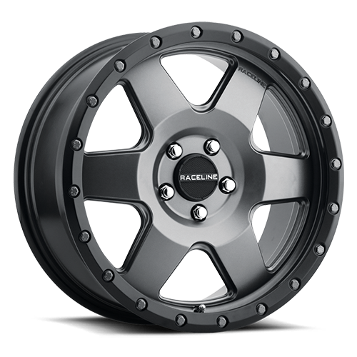 Raceline Wheels Aluminum Wheels 17x8 Boost 946G Satin Gunmetal Gray Raceline Wheels