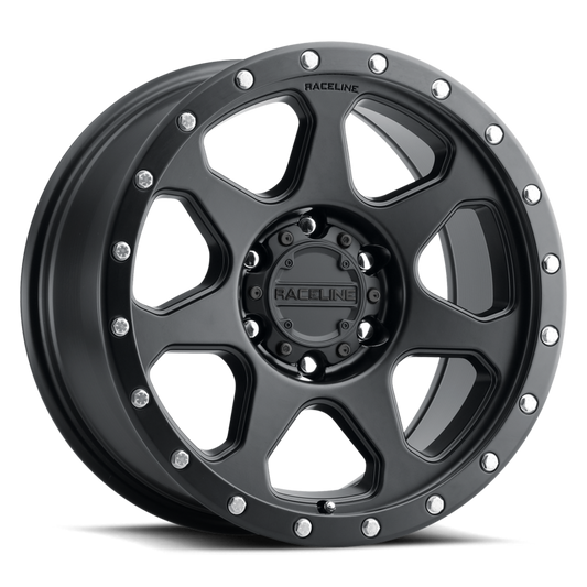 Aluminum 17x8.5 7X 949B Satin Black Raceline Wheels-1