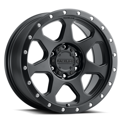 Aluminum 17x8.5 7X 949B Satin Black Raceline Wheels