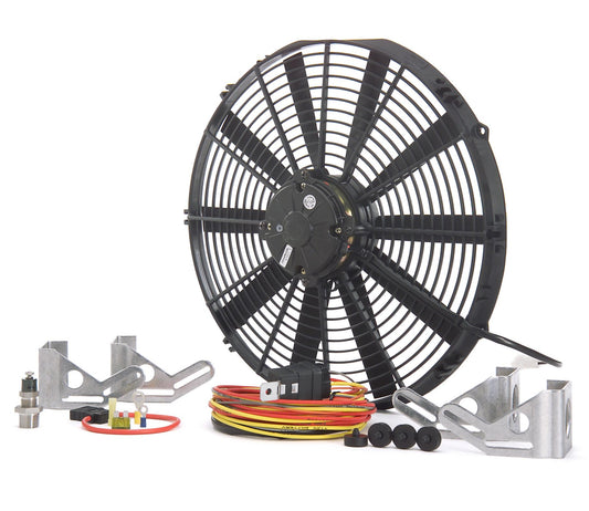 16 Inch High Torque Pusher Fan Module Single Euro Black Radiator Be Cool