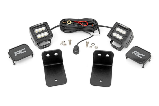Rough Country Rear Facing LED Kit 2-Inch Black Series with Flood Beam 2020 Intimidator GC1K Rough Country