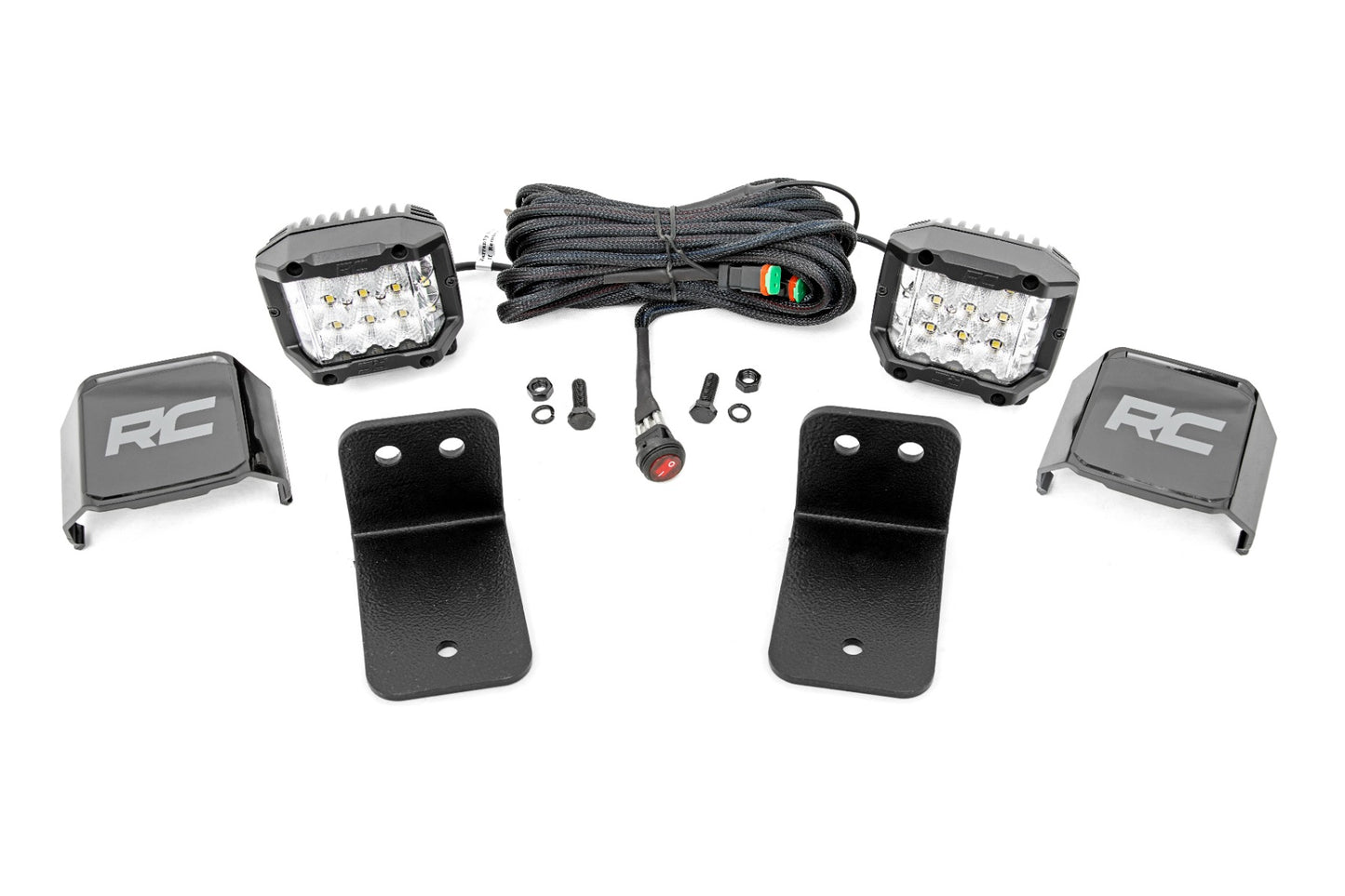 Rough Country Rear Facing LED Kit 3-Inch Osram Wide Angle 2020 Intimidator GC1K Rough Country