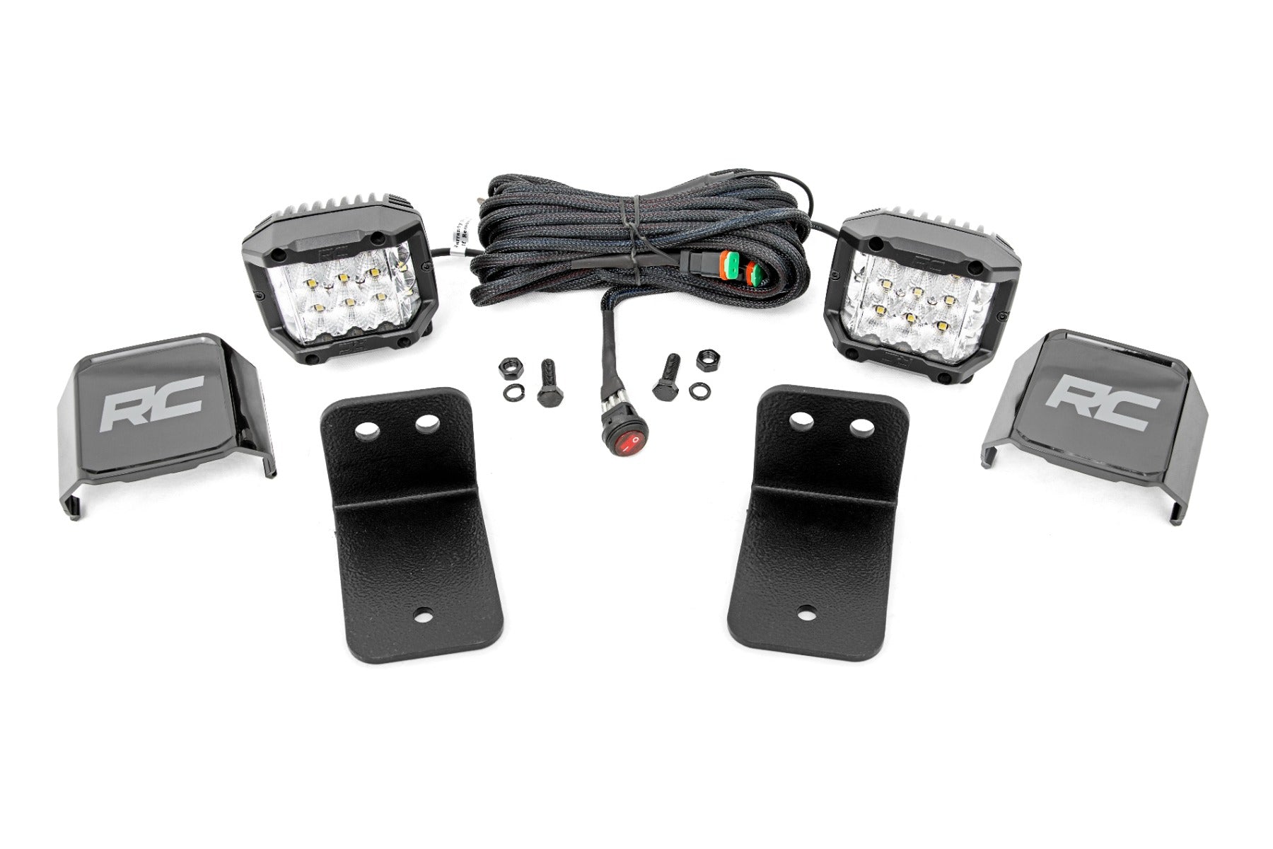 Rough Country Rear Facing LED Kit 3-Inch Osram Wide Angle 2020 Intimidator GC1K Rough Country