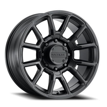 Aluminum 20x9 Gauge 950B Satin Black Raceline Wheels