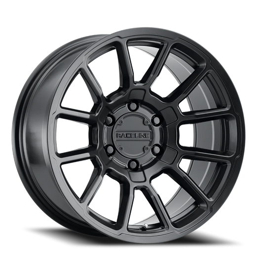 Raceline Wheels Aluminum Wheels 15x8 Gauge 950B Satin Black Raceline Wheels