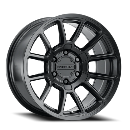 Aluminum 16x8 Gauge 950B Satin Black Raceline Wheels-8