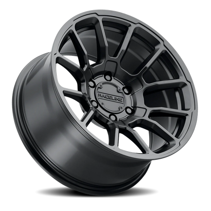 Aluminum 17x8.5 Gauge 950B Satin Black Raceline Wheels-11