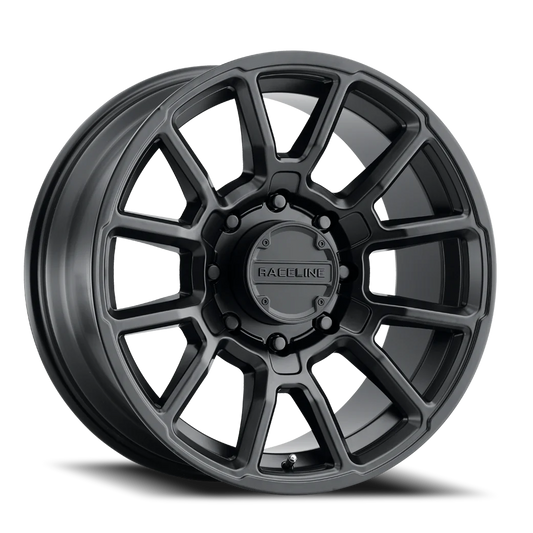 Raceline Wheels Aluminum Wheels 17x9 Gauge 950B Satin Black Raceline Wheels