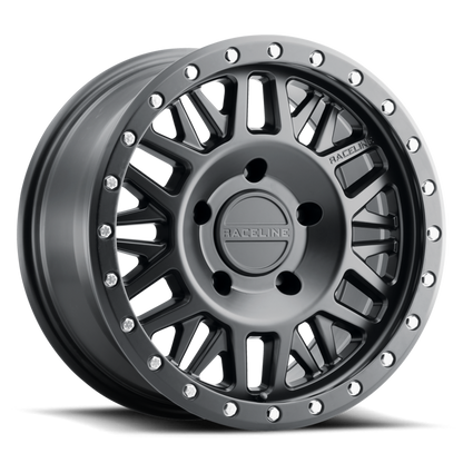 Aluminum 17x8.5 Ryno 951B Satin Black Raceline Wheels