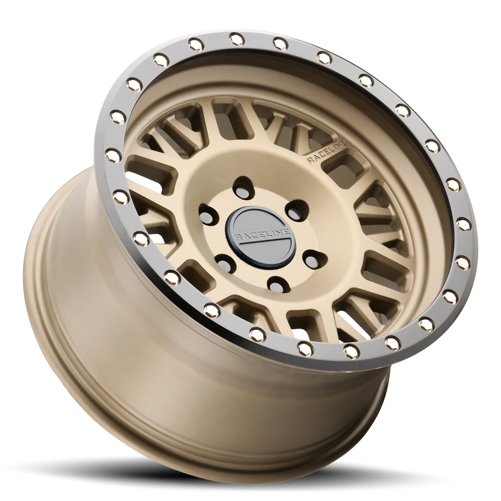 Aluminum 17x9 Ryno 951BZ Gold Textured Bronze Raceline Wheels-7