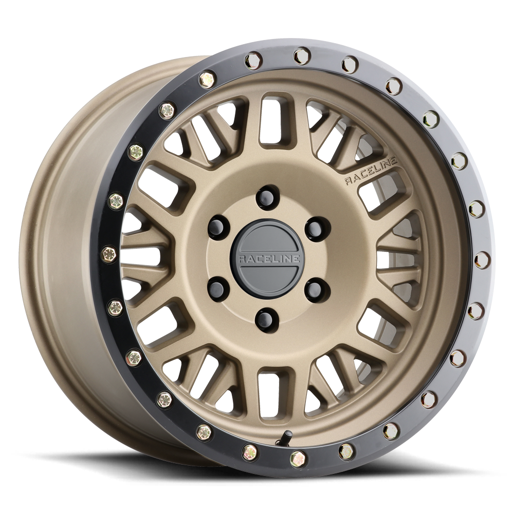 Aluminum 17x9 Ryno 951BZ Gold Textured Bronze Raceline Wheels