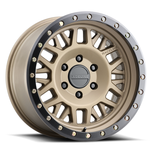 Raceline Wheels Aluminum Wheels 17x9 Ryno 951BZ Gold Textured Bronze Raceline Wheels