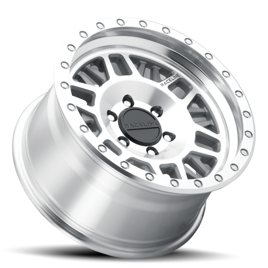 Raceline Wheels Aluminum Wheels 17x9 Ryno 951MC Silver Machined Raceline Wheels