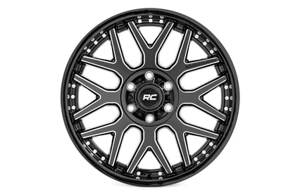 95 Series Wheel Machined One-Piece Gloss Black 20x10 5x4.5 -19mm Rough Country-1