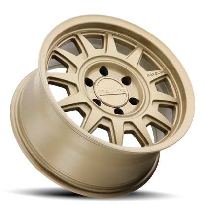 Aluminum 17x9 Aero HD 952BZ Satin Bronze Gold Raceline Wheels-5