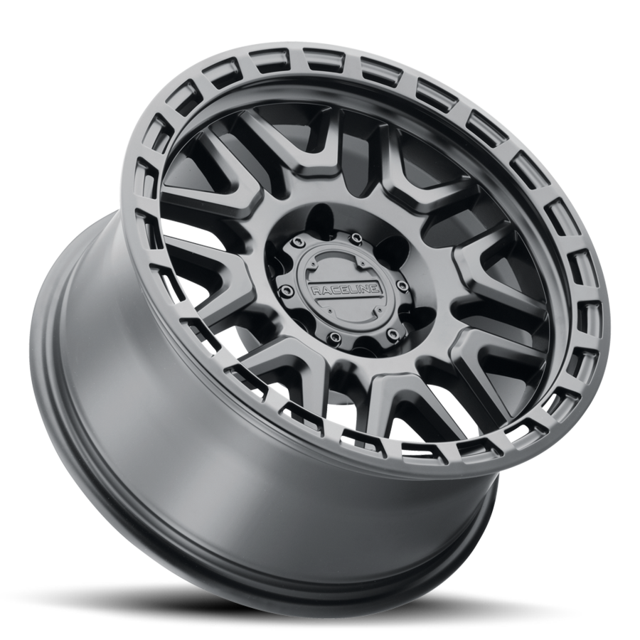 Aluminum 16x8 Krank 953B Satin Black Raceline Wheels-7