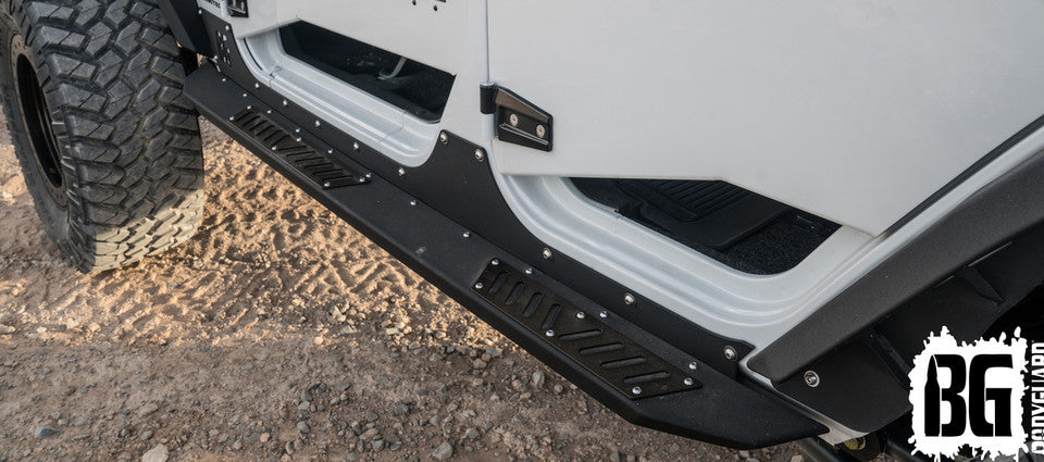 Jeep Rock Sliders 2007-2018 Jeep Wrangler JK Sliders with Body Cladding 4 Door Bodyguard Bumpers-7