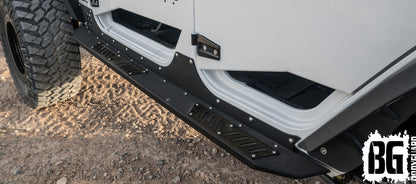 Jeep Rock Sliders 2007-2018 Jeep Wrangler JK Sliders with Body Cladding 4 Door Bodyguard Bumpers-7