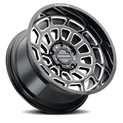 Aluminum 20x10 Warp 955M Gloss Black Milled Raceline Wheels-7