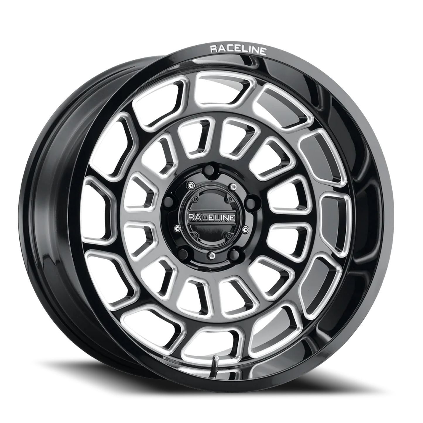 Raceline Wheels Aluminum Wheels 22x10 Warp 955M Gloss Black Milled Raceline Wheels