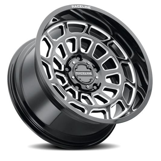 Aluminum 22x12 Warp 955M Gloss Black Milled Raceline Wheels-1
