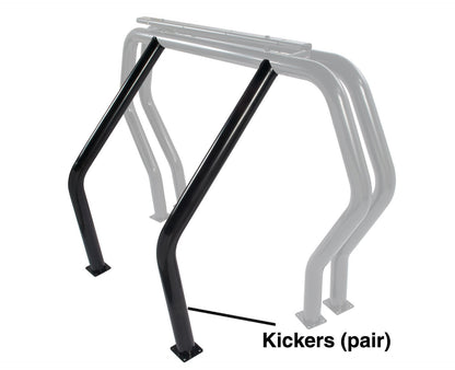 Bed Bar Component Pair of Kickers (Between Wheel Wells) Black Powdercoat 1975-1983 Ford F-100 1975-1986 Chevrolet C10/C20/C30 Go Rhino