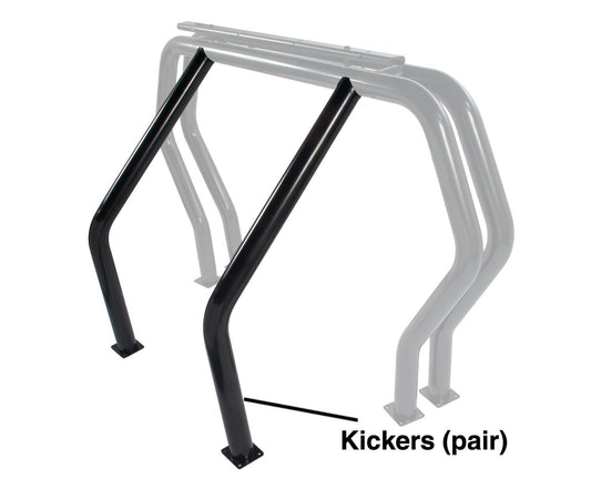 Bed Bar Component Pair of Kickers (Between Wheel Wells) Black Powdercoat 1975-1983 Ford F-100 1975-1986 Chevrolet C10/C20/C30 Go Rhino