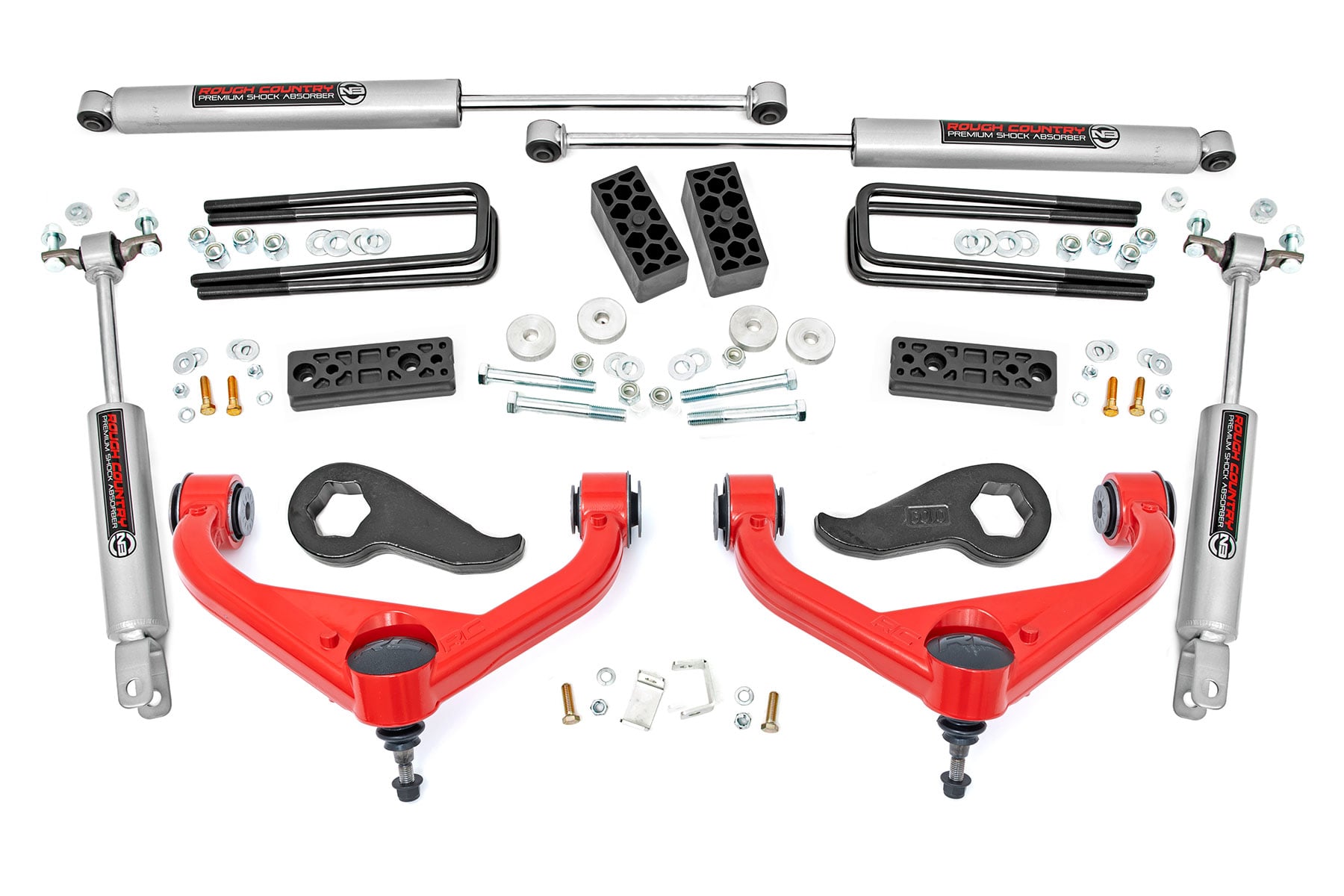 3 Inch Lift Kit Red Sierra/Silverado 3500 HD 2WD/4WD (20-26) Rough Country