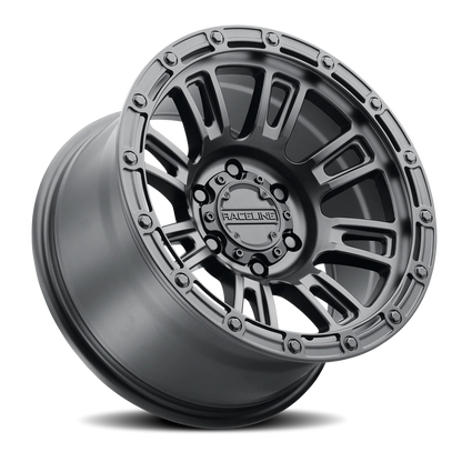 Aluminum 17x8 Compass 956B Satin Black Raceline Wheels-1